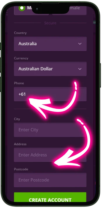 Malina Casino address and create account