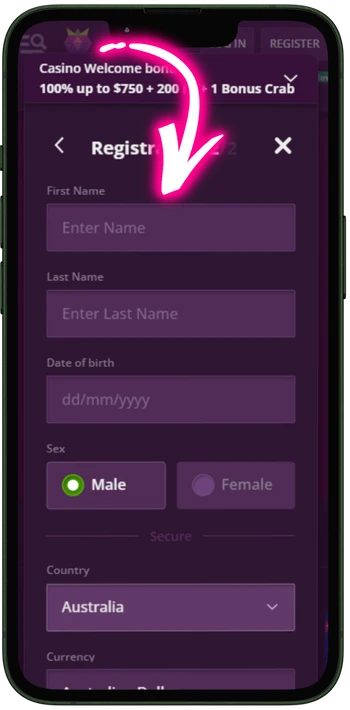 Malina Casino personal details